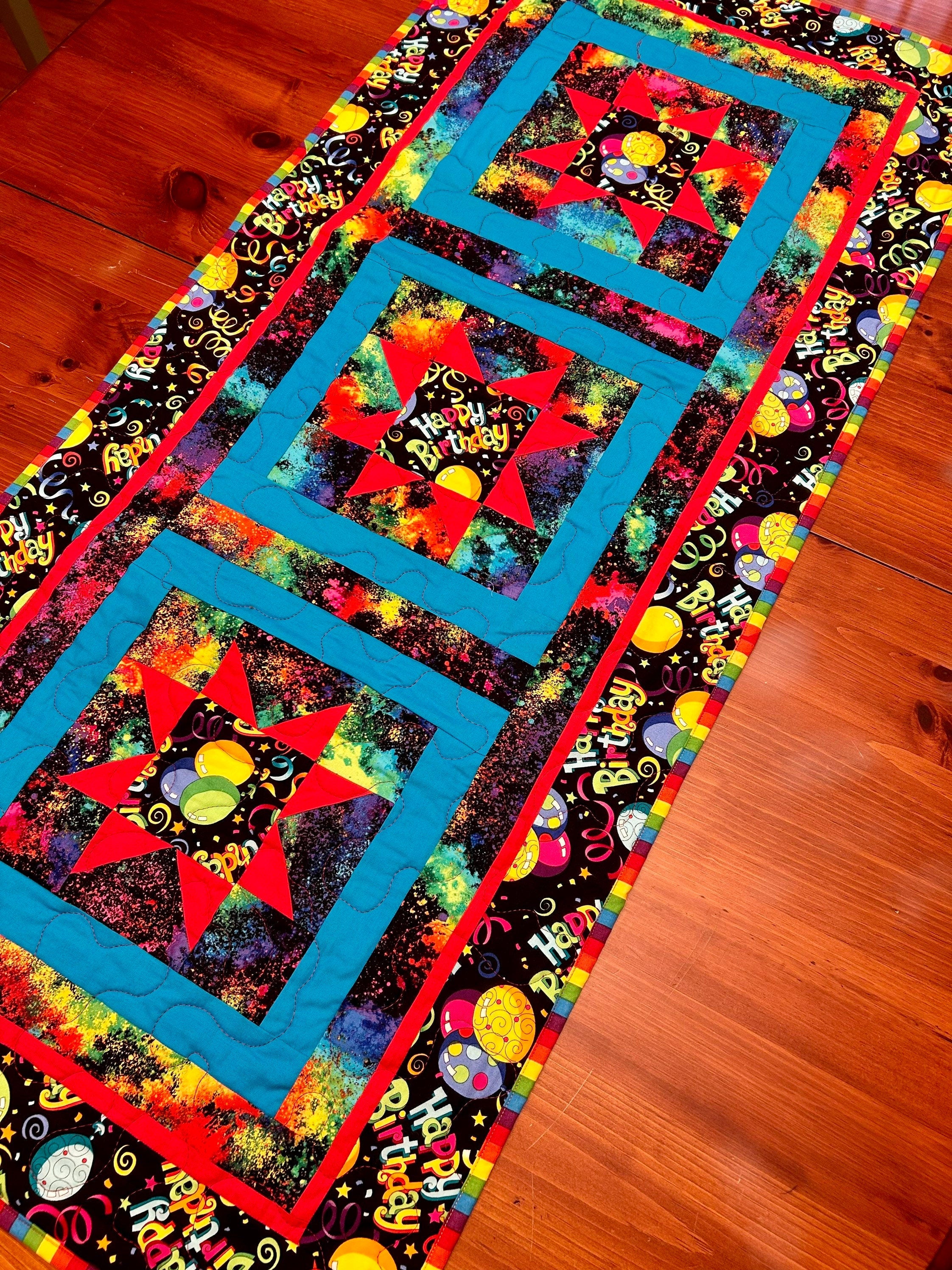 Birthday Table Runner, Birthday Decorations, Home Decor, Gender Neutral Birthday, Family Tradition, Housewarming Gift, Wedding Gift