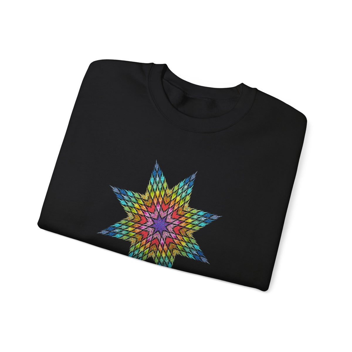 Dark Imagination Star Quilt Gideon Sweatshirt | Wearable Quilt Art