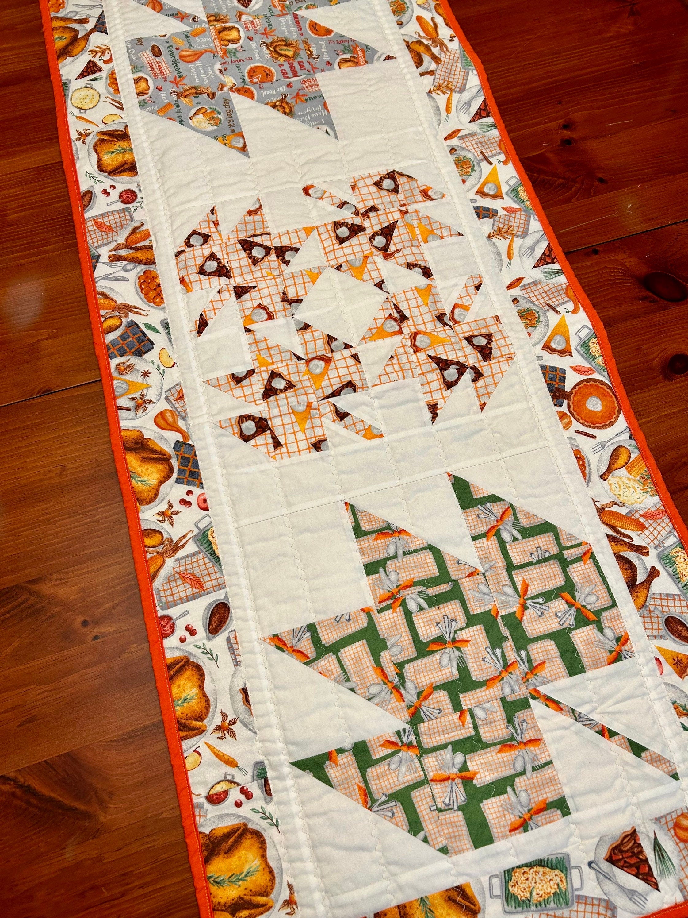 Thanksgiving Table Runner, Festive Fall Leaf Decor, Leaves, Quilted Home Decor, Fall Tablescape, Handmade Gift, Unique Housewarming Present