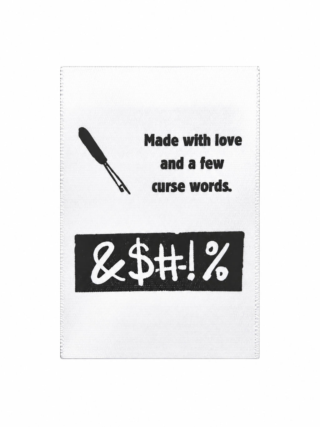 Sassy Quilt Labels - Made With Swear Words