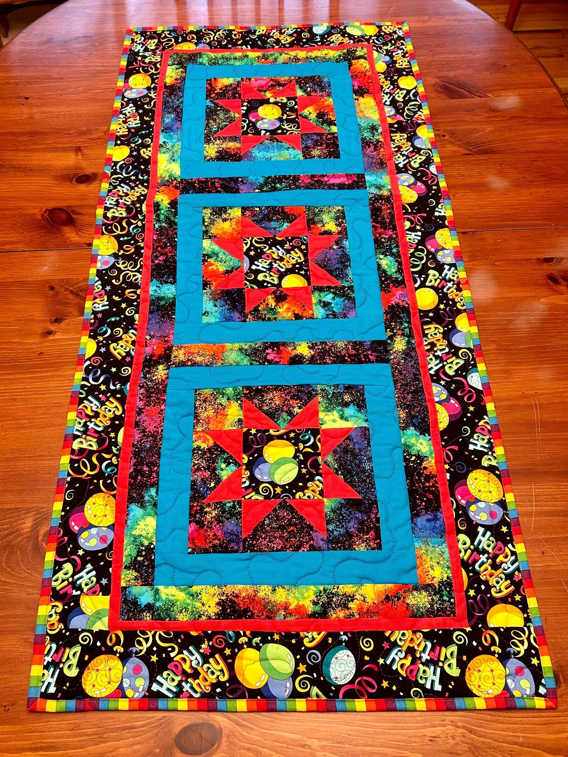 Birthday Table Runner, Birthday Decorations, Home Decor, Gender Neutral Birthday, Family Tradition, Housewarming Gift, Wedding Gift