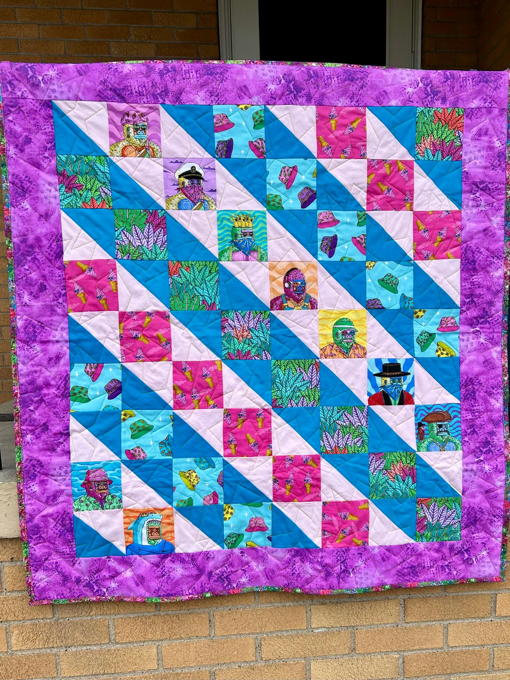 Vibrant Mulga Kongz Quilt - Handmade Throw Quilt