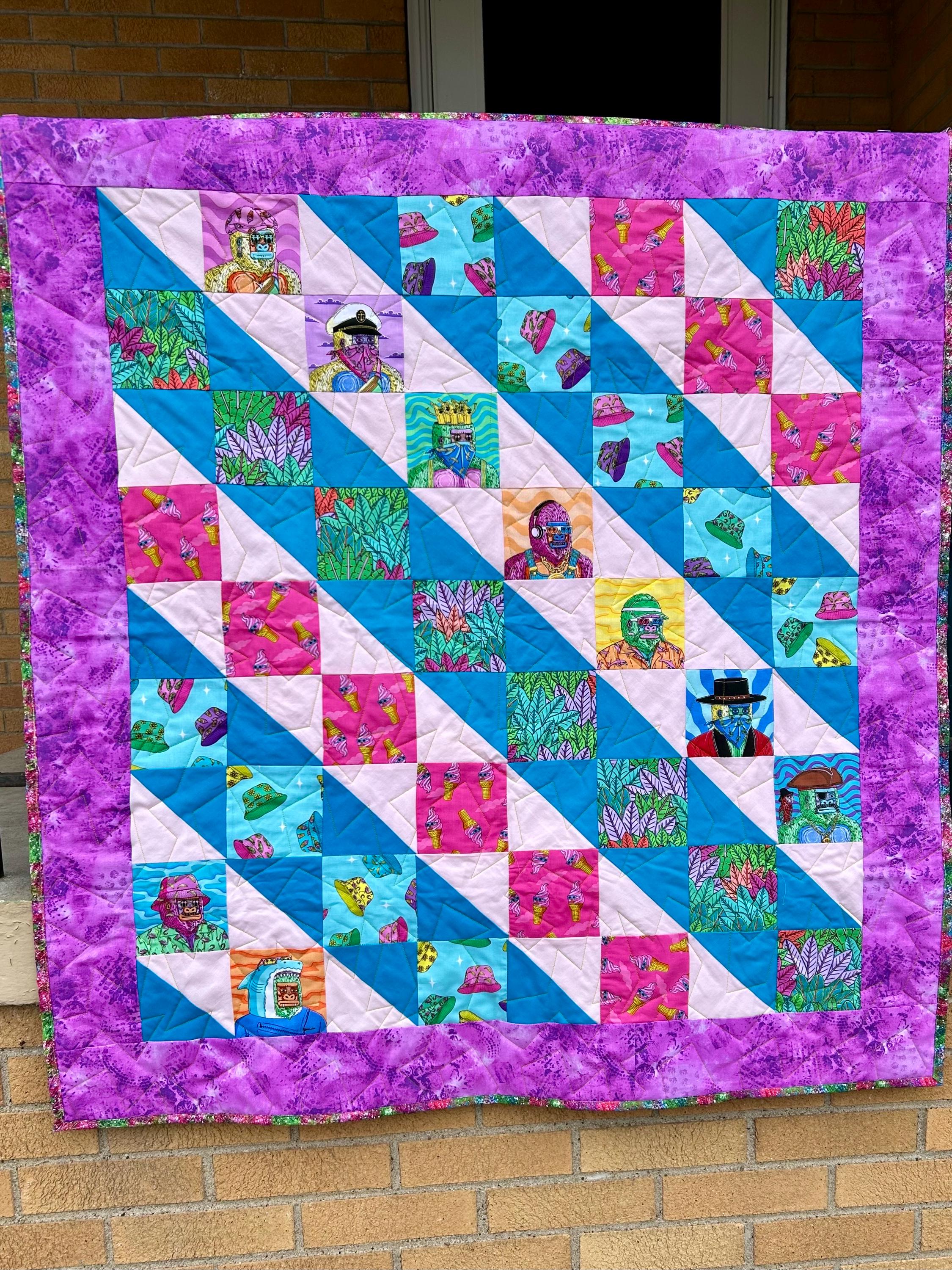 Vibrant Mulga Kongz Quilt - Handmade Throw Quilt