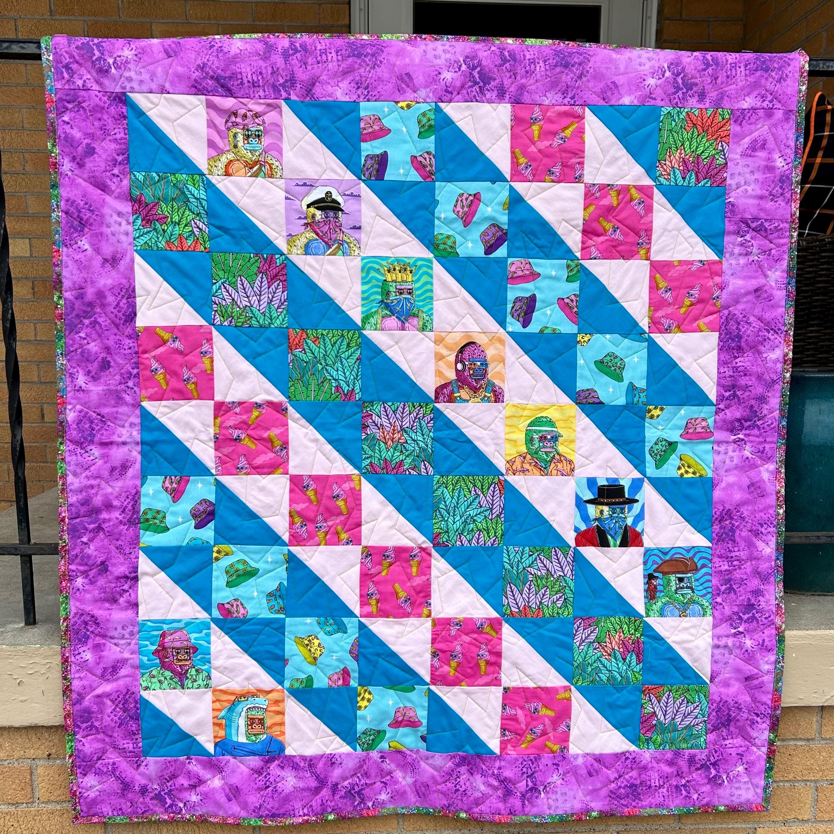 Vibrant Mulga Kongz Quilt - Handmade Throw Quilt