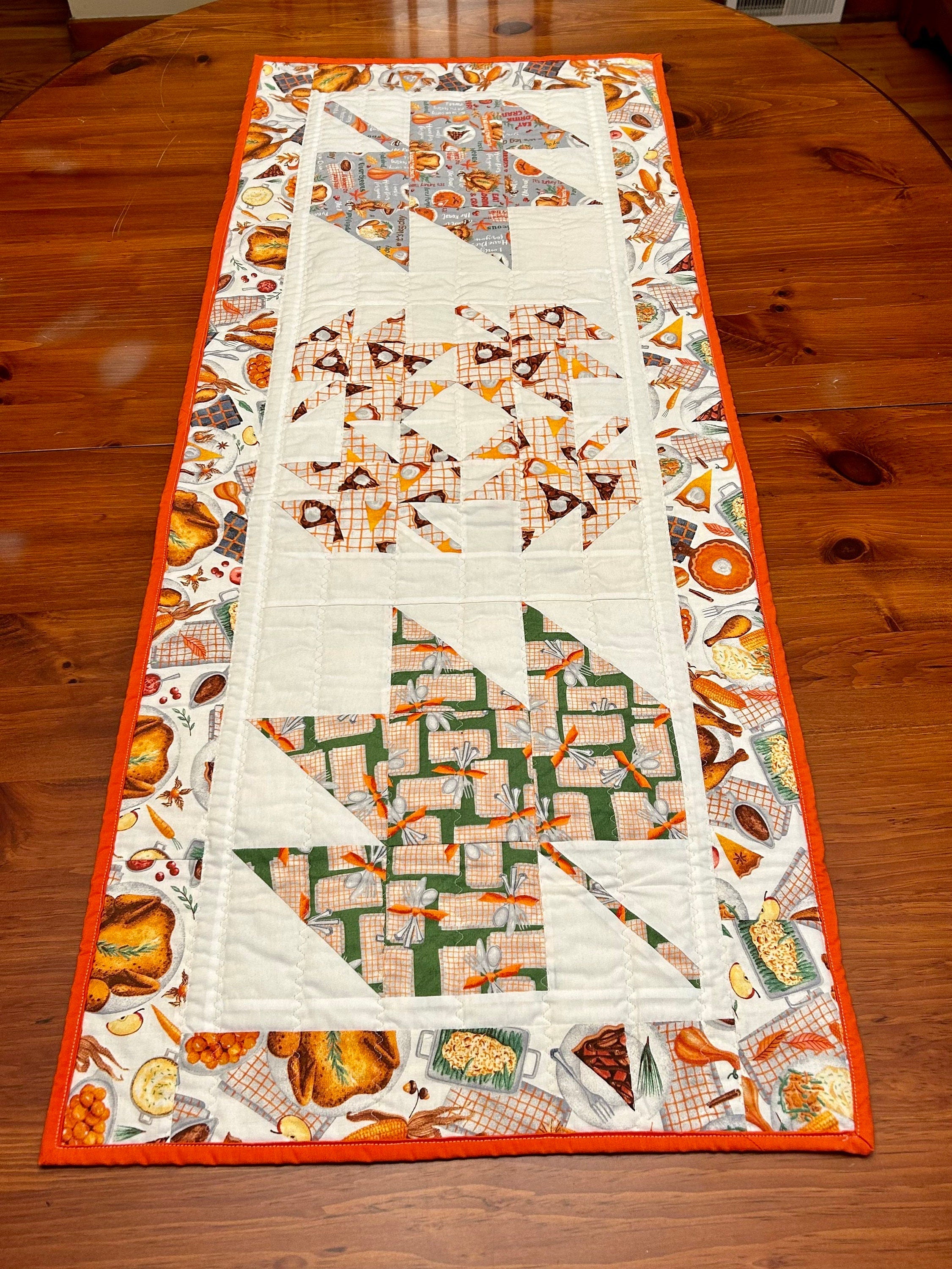 Thanksgiving Table Runner, Festive Fall Leaf Decor, Leaves, Quilted Home Decor, Fall Tablescape, Handmade Gift, Unique Housewarming Present