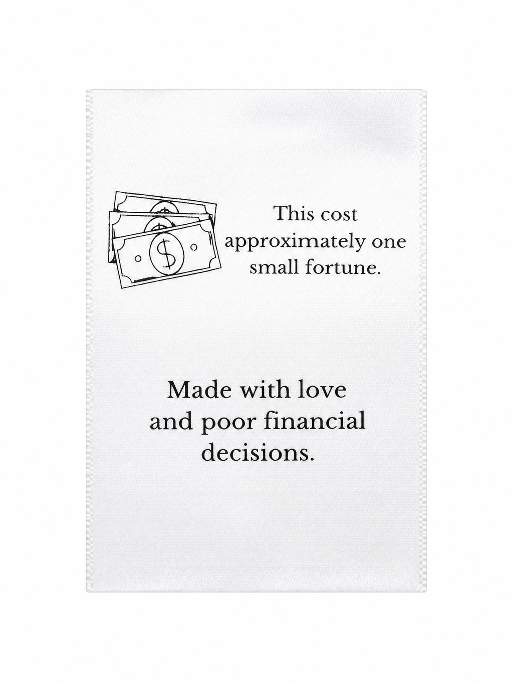 Sassy Quilt Labels - Poor Financial Decisions