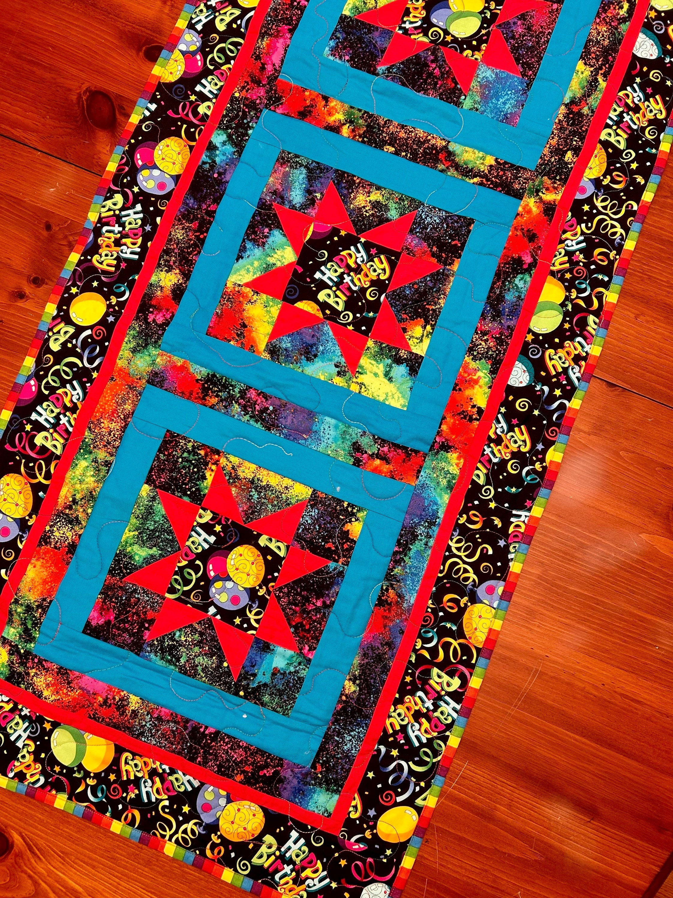 Birthday Table Runner, Birthday Decorations, Home Decor, Gender Neutral Birthday, Family Tradition, Housewarming Gift, Wedding Gift