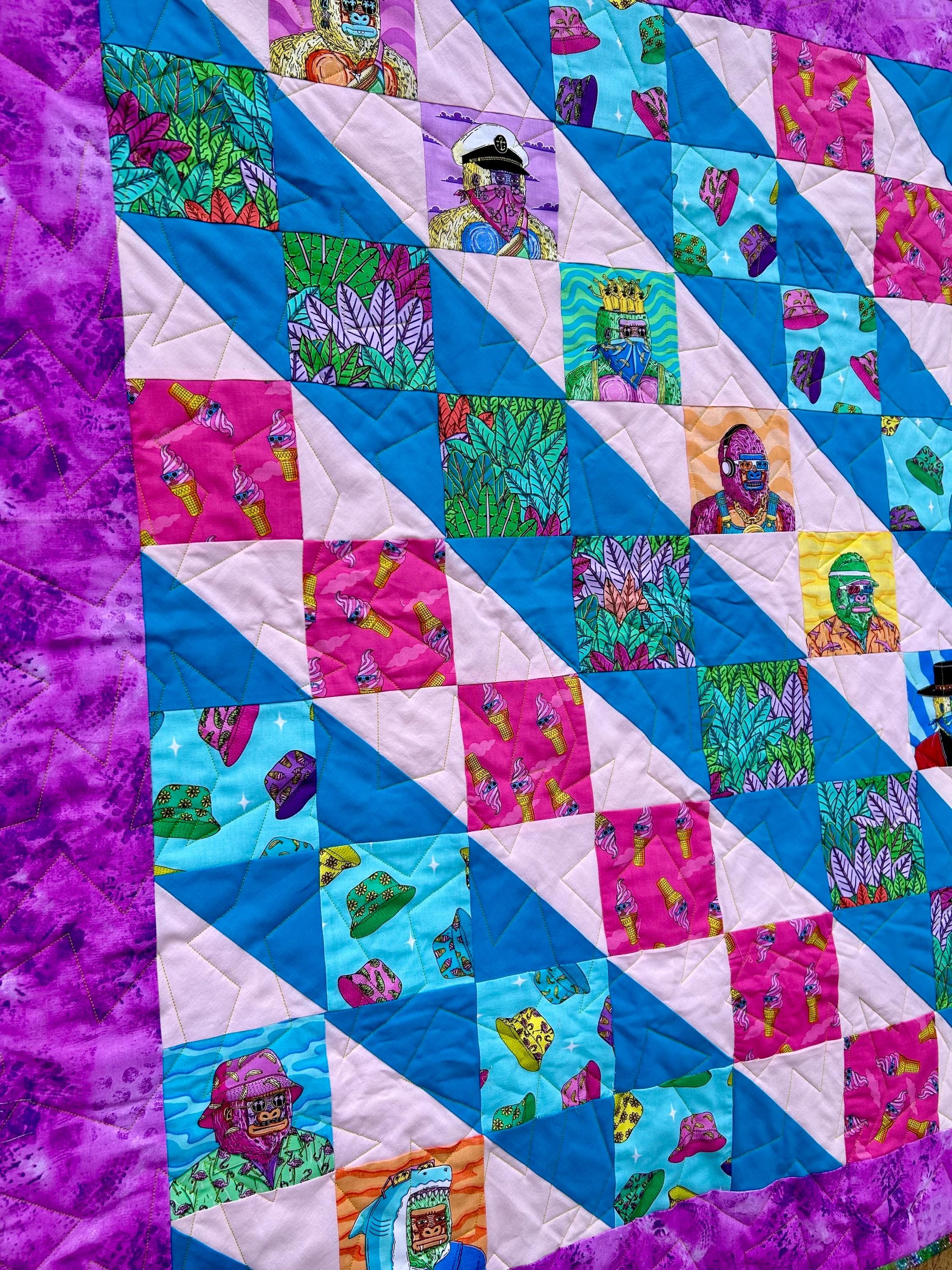 Vibrant Mulga Kongz Quilt - Handmade Throw Quilt