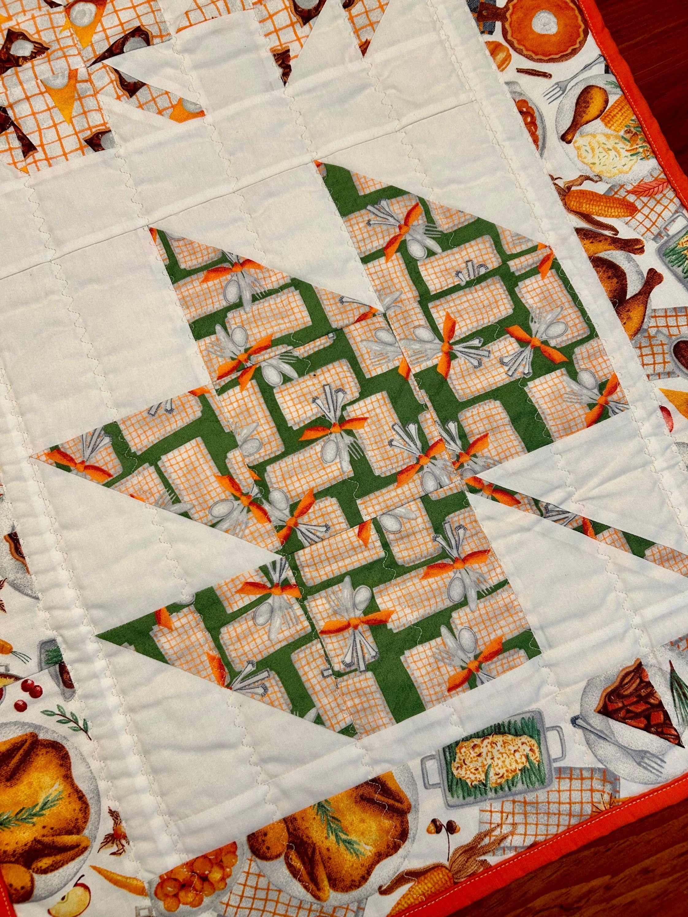 Thanksgiving Table Runner, Festive Fall Leaf Decor, Leaves, Quilted Home Decor, Fall Tablescape, Handmade Gift, Unique Housewarming Present