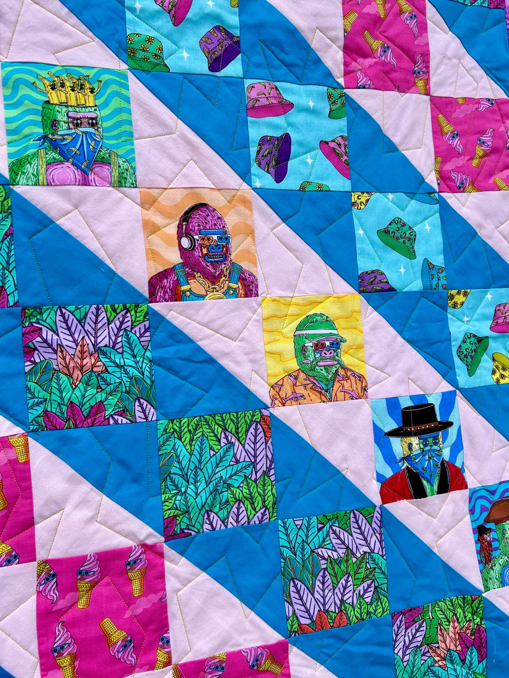 Vibrant Mulga Kongz Quilt - Handmade Throw Quilt